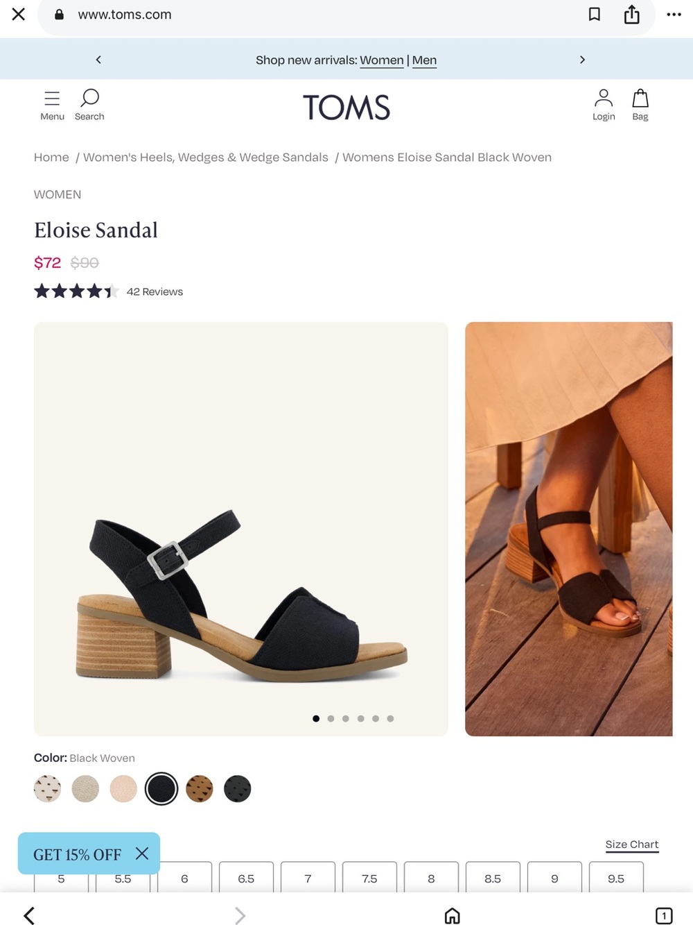 TOMS Eloise Sandal - Picture 2 of 7